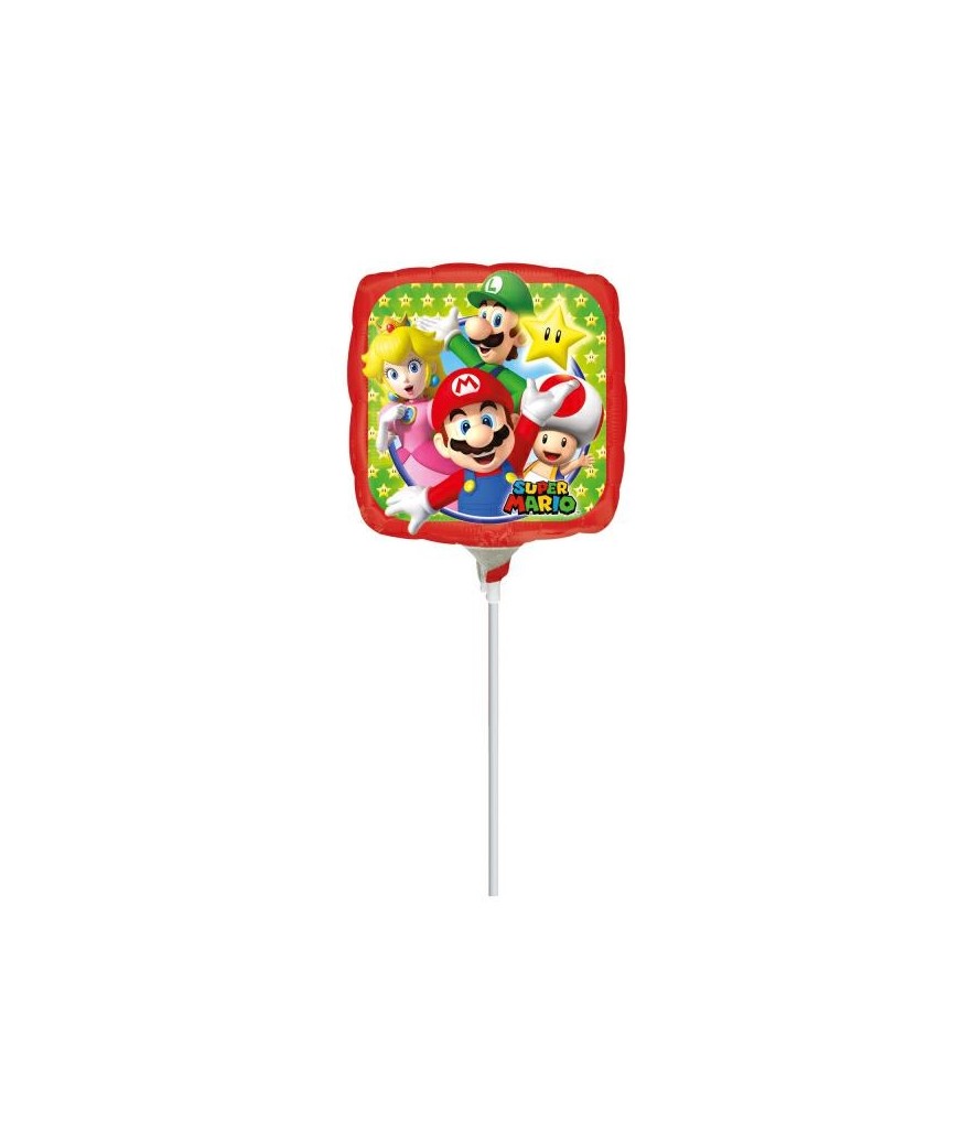 PALLONCINO IN MYLAR MINI SHAPE SUPER MARIO 25CM